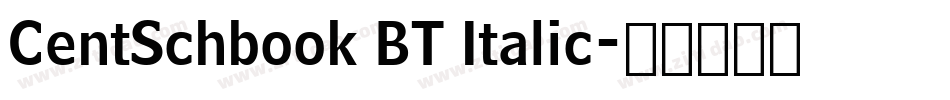 CentSchbook BT Italic字体转换